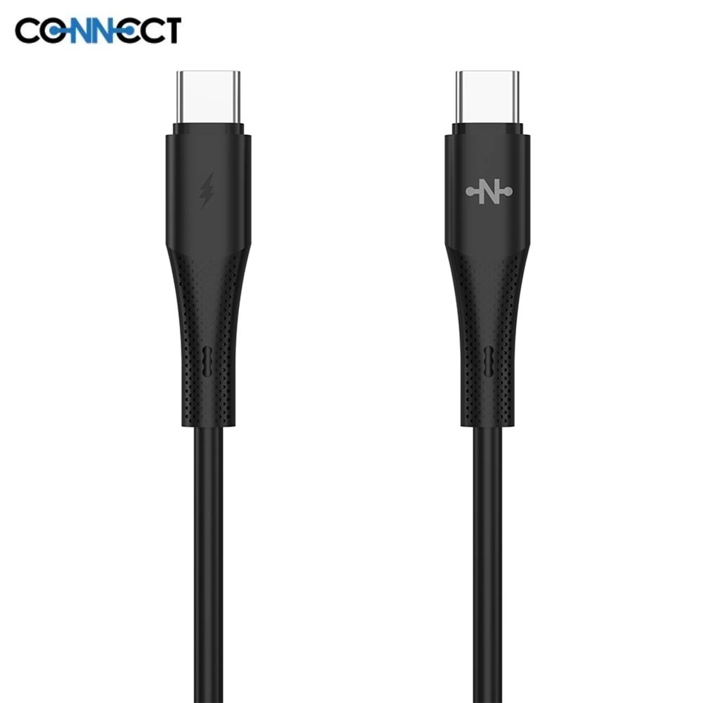 Câble Data USB-C vers USB-C CONNECT MC-CNC14 36W (1m) Noir