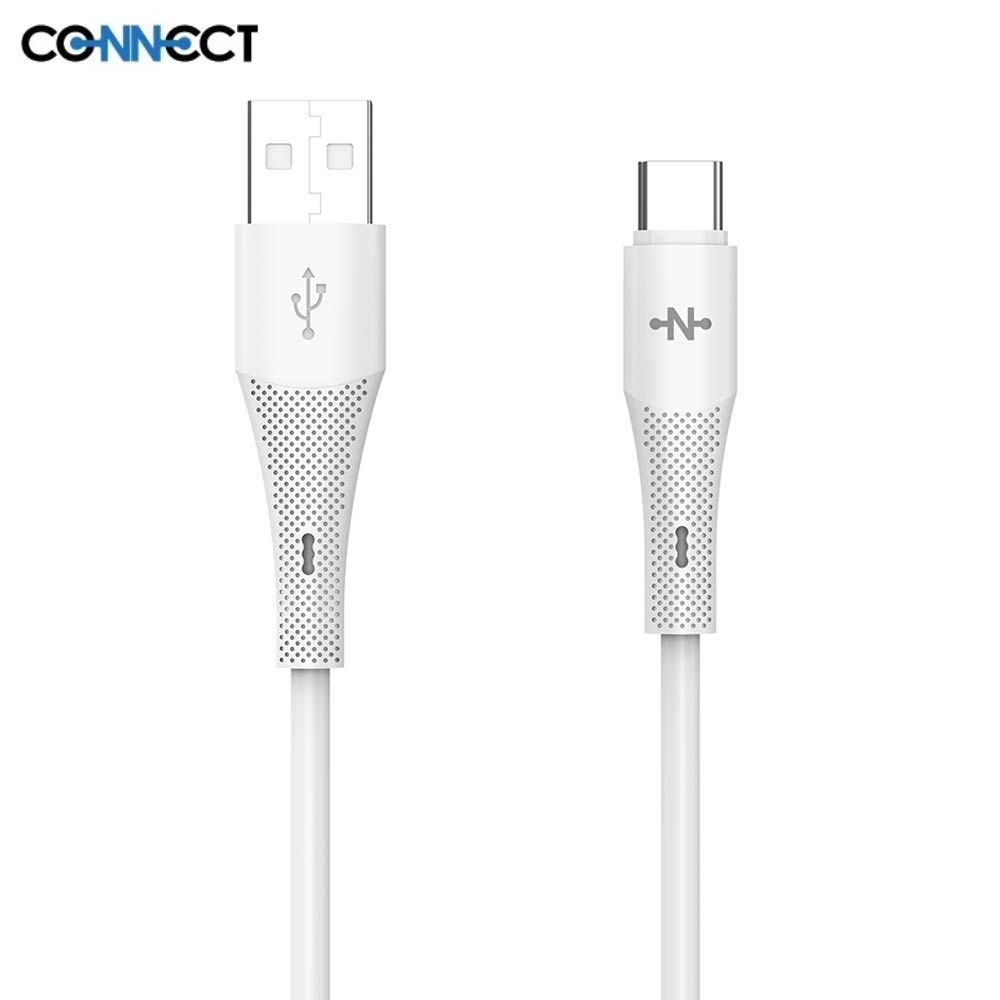 Câble Data USB vers USB-C CONNECT MC-CBC13 24W (1m) Blanc