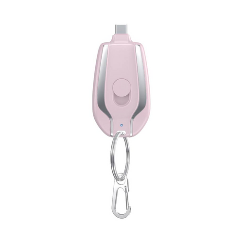 Batterie Externe Power Bank Porte Clé USB-C 1500mAh Rose
