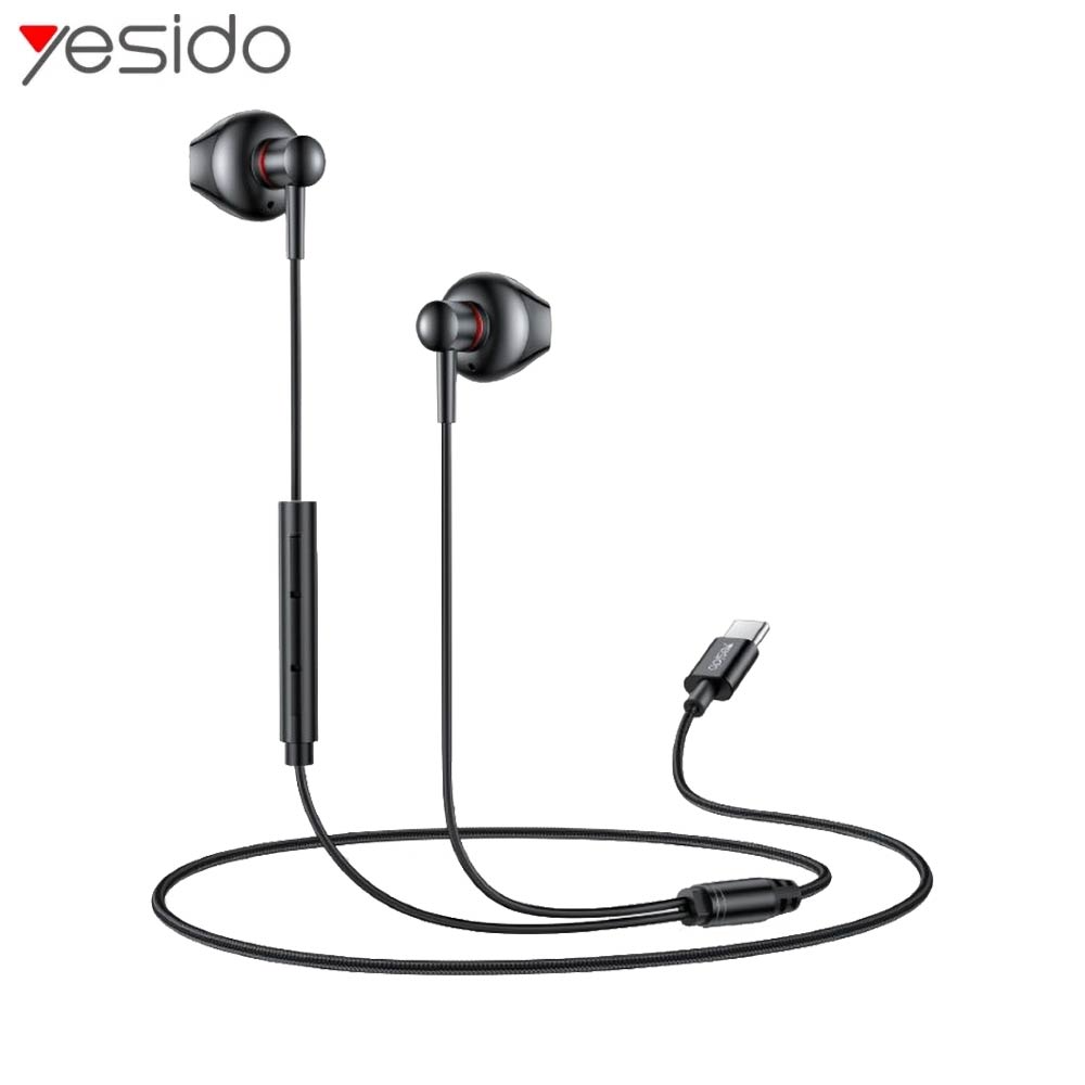 Écouteurs Filaires USB-C Yesido YH49 Noir