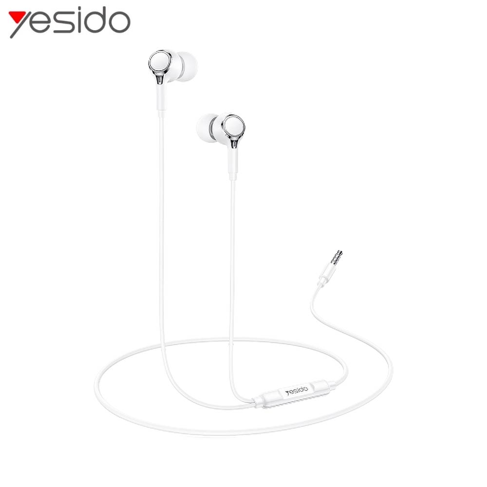 Écouteurs Filaires Jack 3.5mm Yesido YH53 Blanc