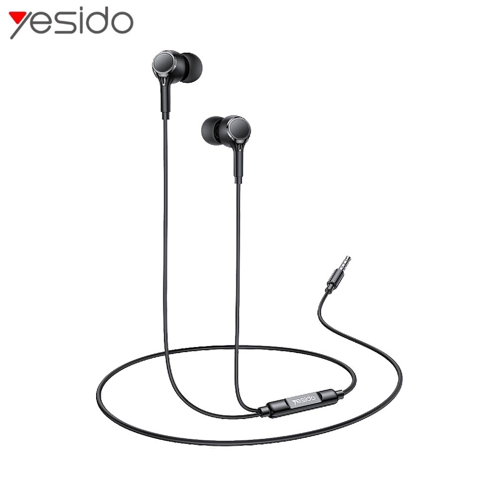 Écouteurs Filaires Jack 3.5mm Yesido YH53 Noir