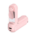 Batterie Externe Power Bank avec Mini Ventilateur et Support 2400mAh Rose