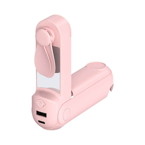 Batterie Externe Power Bank avec Mini Ventilateur et Support 2400mAh Rose - RM34 Repair Mobile Béziers