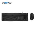 Clavier et Souris Filaire CONNECT - MC-SFN01/ MC-CFN01 (AZERTY) - Noir