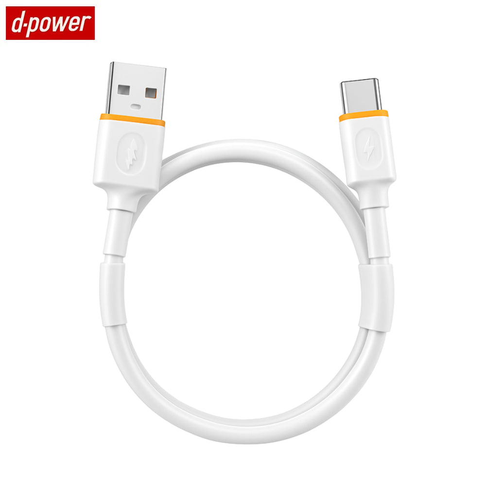 Câble Data USB vers USB-C d-power F6005 (1m) Blanc