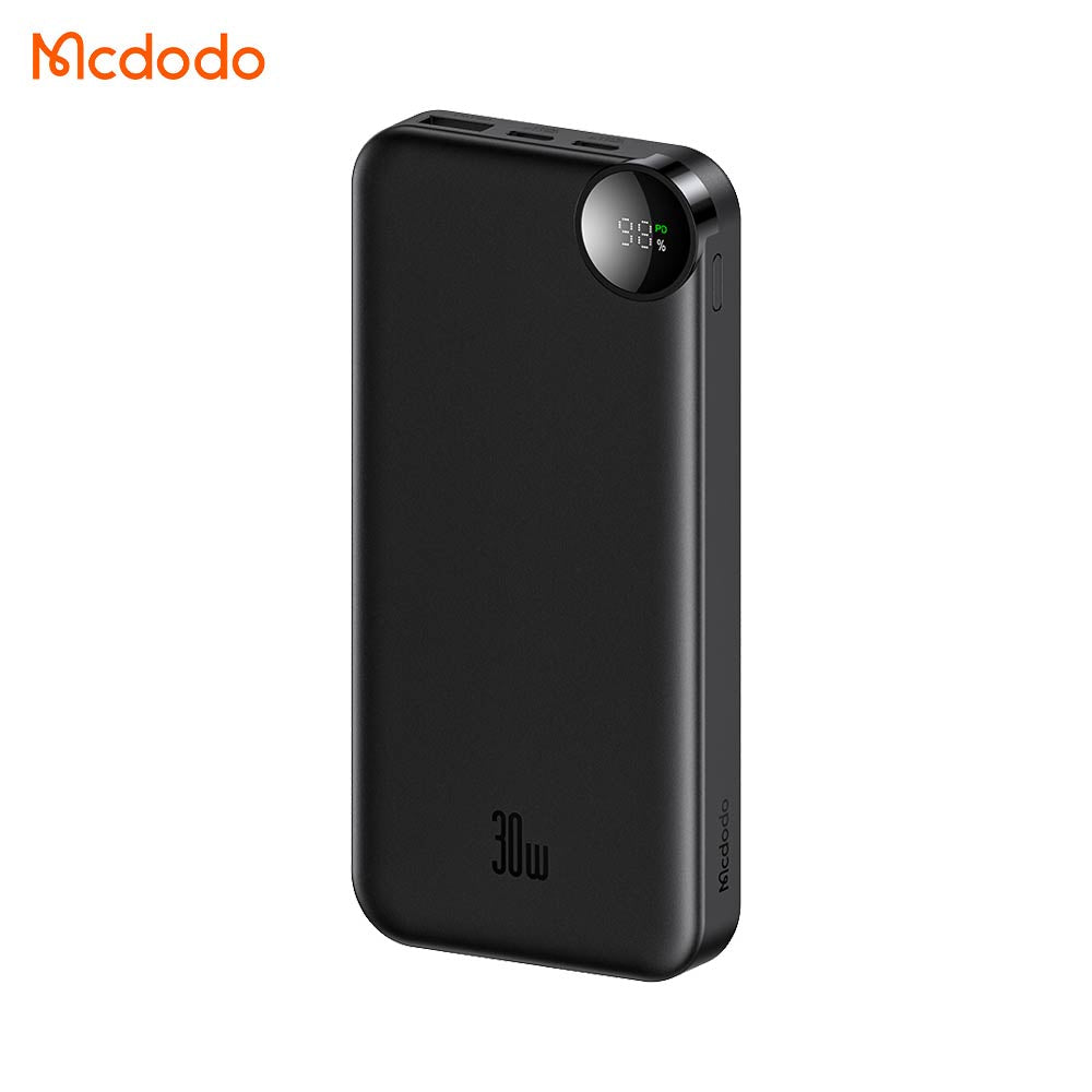 Batterie Externe Power Bank Mcdodo MC-3850 10000mAh 30W avec Écran Digital Noir