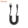 Câble Data USB vers Lightning Mcdodo (avec LED) 1.8m Noir