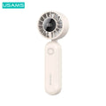 Mini Ventilateur Portable Usams Pliable à Affichage Numérique 1200mAh Beige