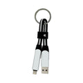 Porte-Clés Multi Câbles 5 en 1 (Lightning + 2x USB-C + USB-A) Argent