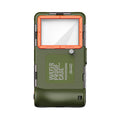 Coque Étanche pour Smartphone Universelle 6.8" avec Bouton Photo Vert