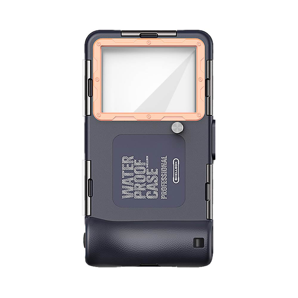 Coque Étanche pour Smartphone Universelle 6.8" avec Bouton Photo Bleu