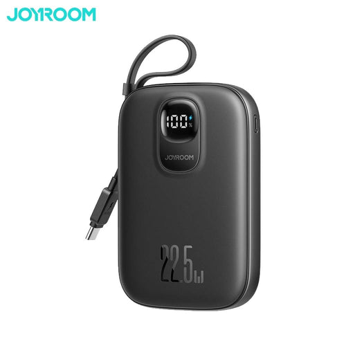 Batterie Externe Power Bank Charge Rapide JOYROOM 10000mAh 22.5W (avec Câble USB-C Rétractable) Noir - RM34 Repair…