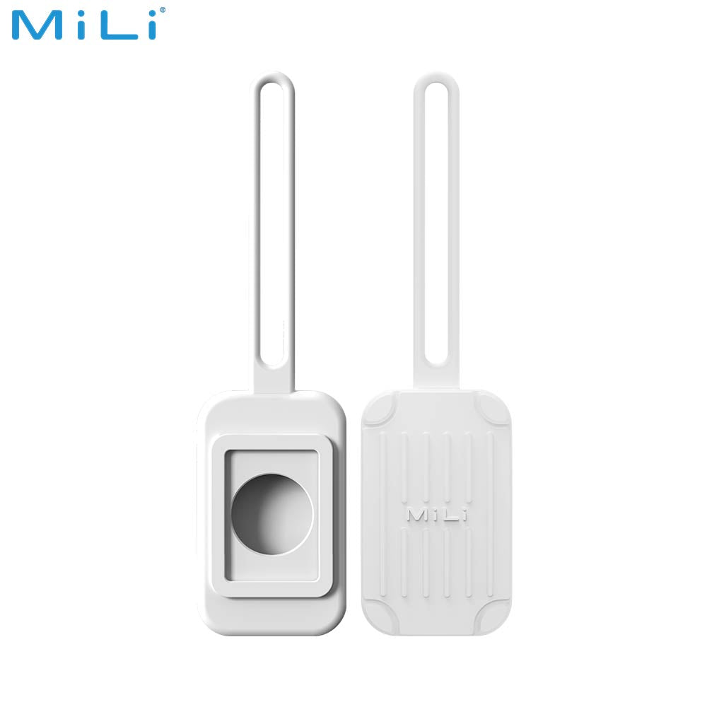 Traceur GPS MILI Luggage Tag Étiquette Bagage avec MiTag Intégrée Android Google Find Hub Blanc
