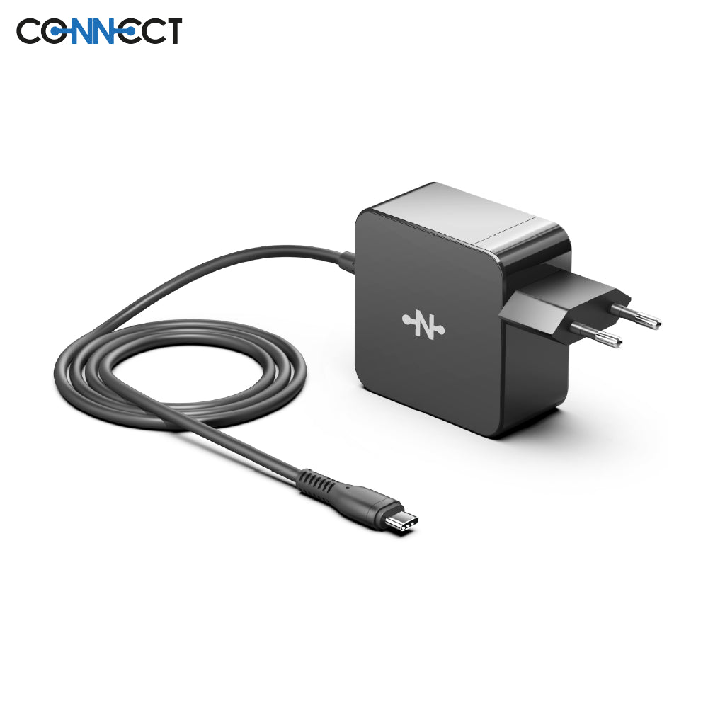 Chargeur PC CONNECT 65W, USB-C - MC-CP65WC01 Noir