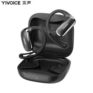 Écouteurs Bluetooth Traducteur Open-Ear YIVOICE Clip30 – Crochet d'Oreille – Noir