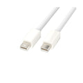 Câble Mini DisplayPort Mâle vers Mini DisplayPort Mâle 1,8m - Blanc
