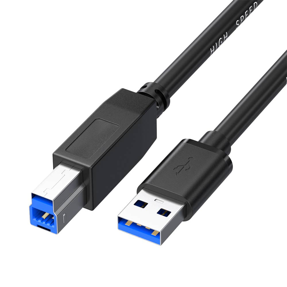 Câble USB Mâle vers USB-B Mâle 0,5m - Noir