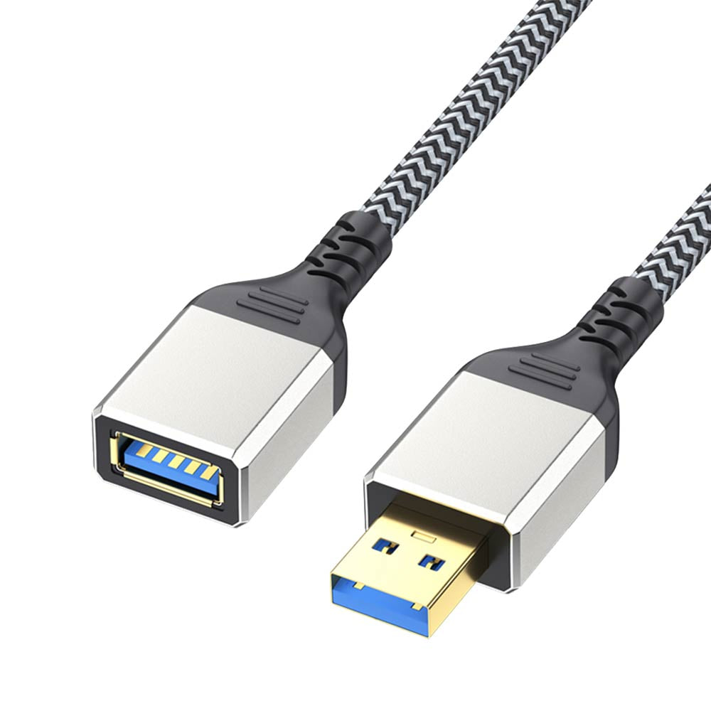 Rallonge Câble USB 3.0 Mâle vers Femelle Nylon Tressé 5m - Noir