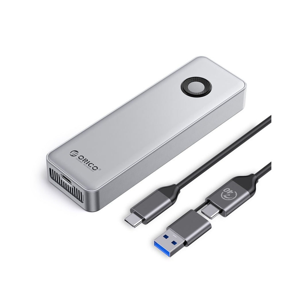 Boitier Disque Dur Externe Orico SSD M.2 NVMe - OUM2-U4-SV-BP - Argent