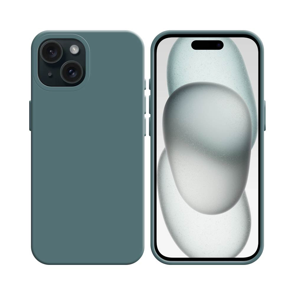 Coque Compatible Apple iPhone 15 Bleu Gris