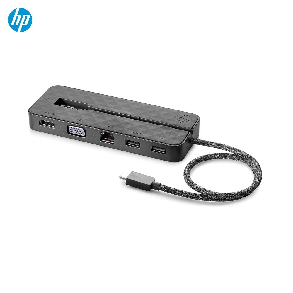 Station d'Accueil HP USB-C (6-en-1) vers HDMI 4K + Ethernet RJ45 + VGA + USB-C + USB-A x2 (Grade AB) - HSA-Q001PR (Bulk)