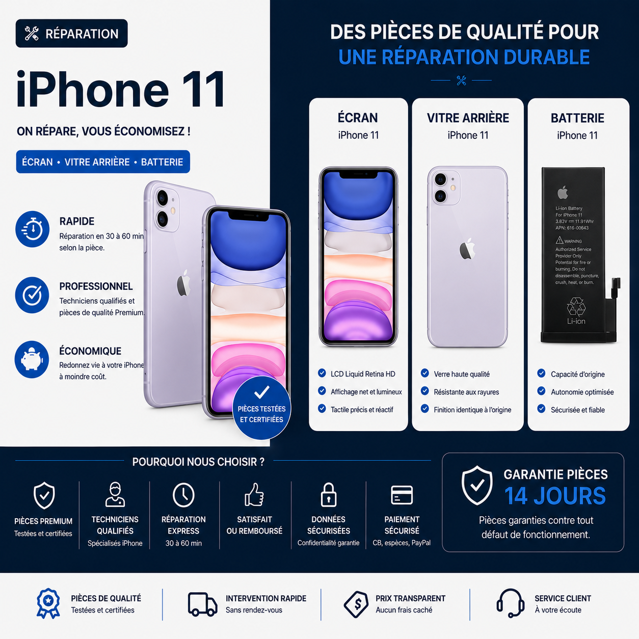 Réparation iPhone 11