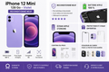 iPhone 12 Mini 128GB Purple - Refurbished Like New - 100% Apple Battery - Original Apple Screen