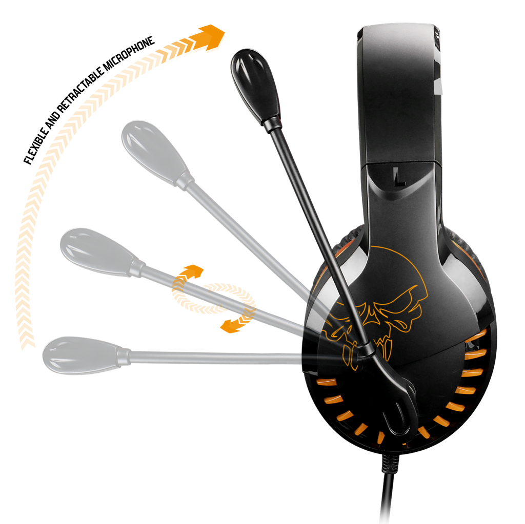 Spirit of Gamer – Casque PRO H3 Multiplateforme – PC / PS4 / PS5 / Xbox / Switch – Orange & Noir