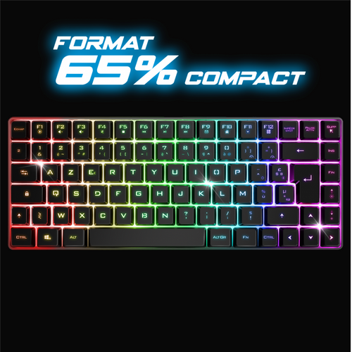 Clavier Sans Fil Gamer ELITE-K70 – RGB TKL 65% Compact