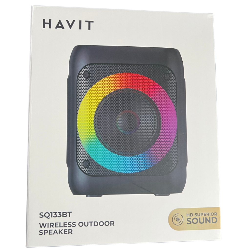 HAVIT – Enceinte Bluetooth Trolley RGB 8W – Bluetooth 5.2, Type-C – Noire