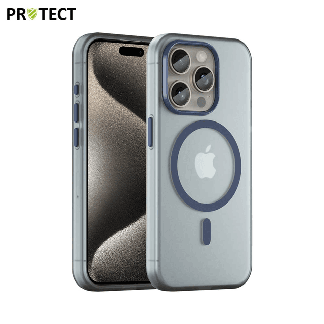 Coque MF-006 MagSafe PROTECT Apple iPhone 15 Pro Bleu Marine