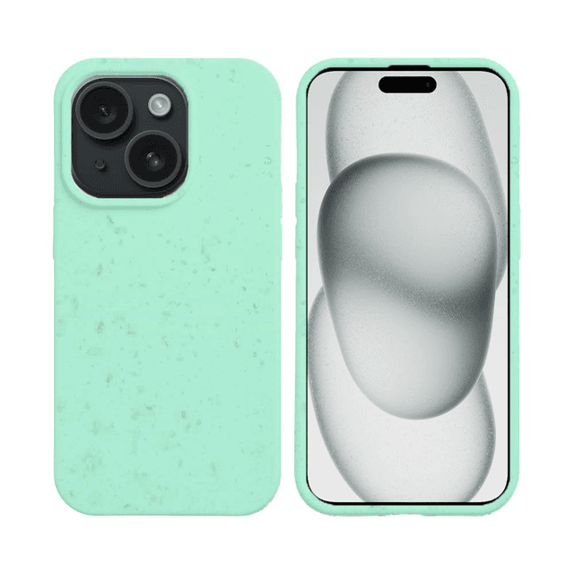 Coque biodégradable PROTECT iPhone 15 Plus & iPhone 15 – Vert Menthe