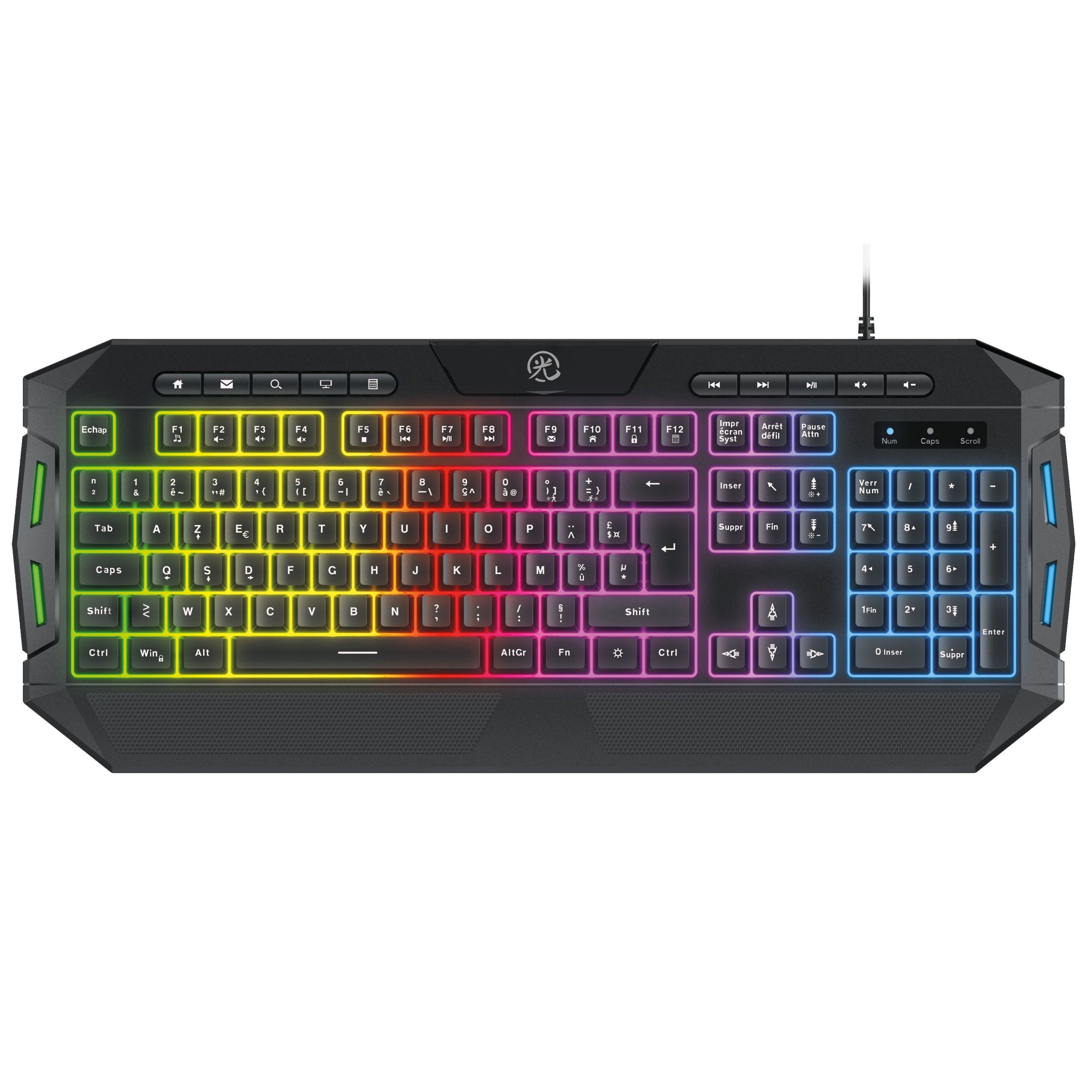 Pack 4en1 HIKARI RGB – Clavier PC AZERTY + Souris + Tapis + Casque