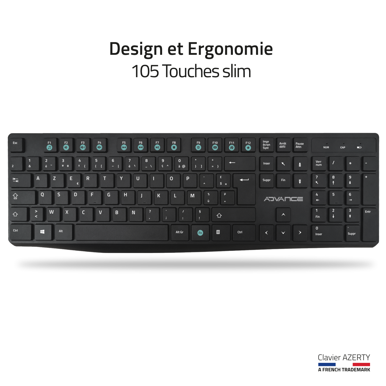 Pack Clavier + Souris Gamer Sans Fil AZERTY