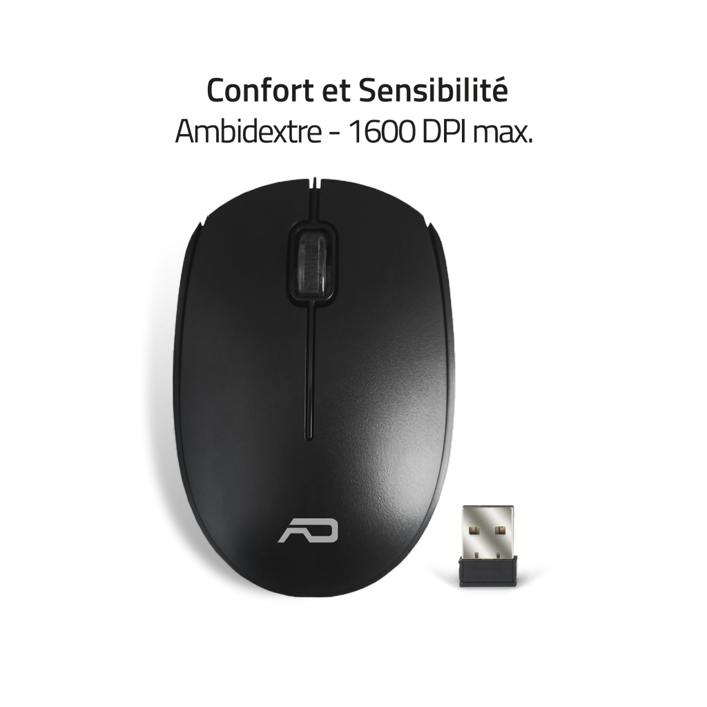 Pack Clavier + Souris Gamer Sans Fil AZERTY